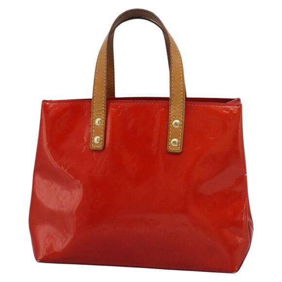 LOUIS VUITTON Monogram Vernis Reade PM Hand Bag Red Rouge M91088 - Picture 2 of 13